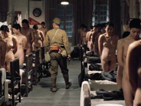 A soldier's ordered to undress all women in factory