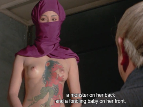 A tattooed female assassin